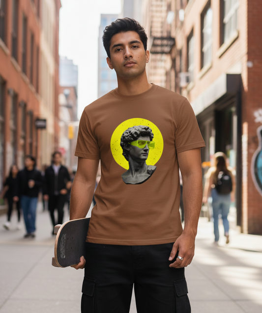 Men's Abstract Ink Graphic Oversized T-Shirt - Streetwear Cotton Tee