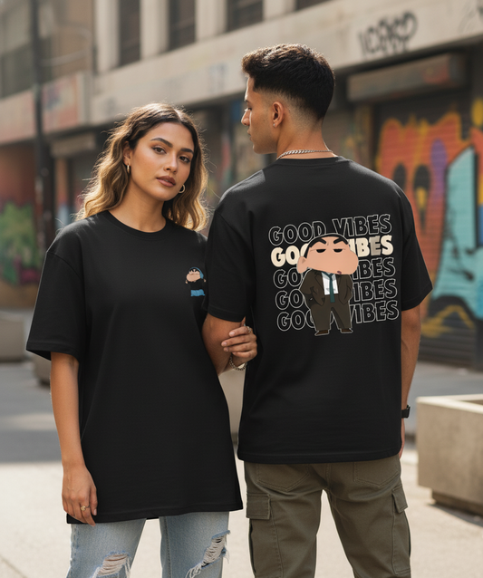 Shinchan Vibe Unisex Oversized T-Shirt – Playful Streetwear by Evora