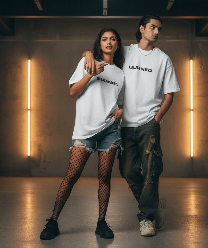 Evora “BURNED” Unisex Oversized T-Shirt