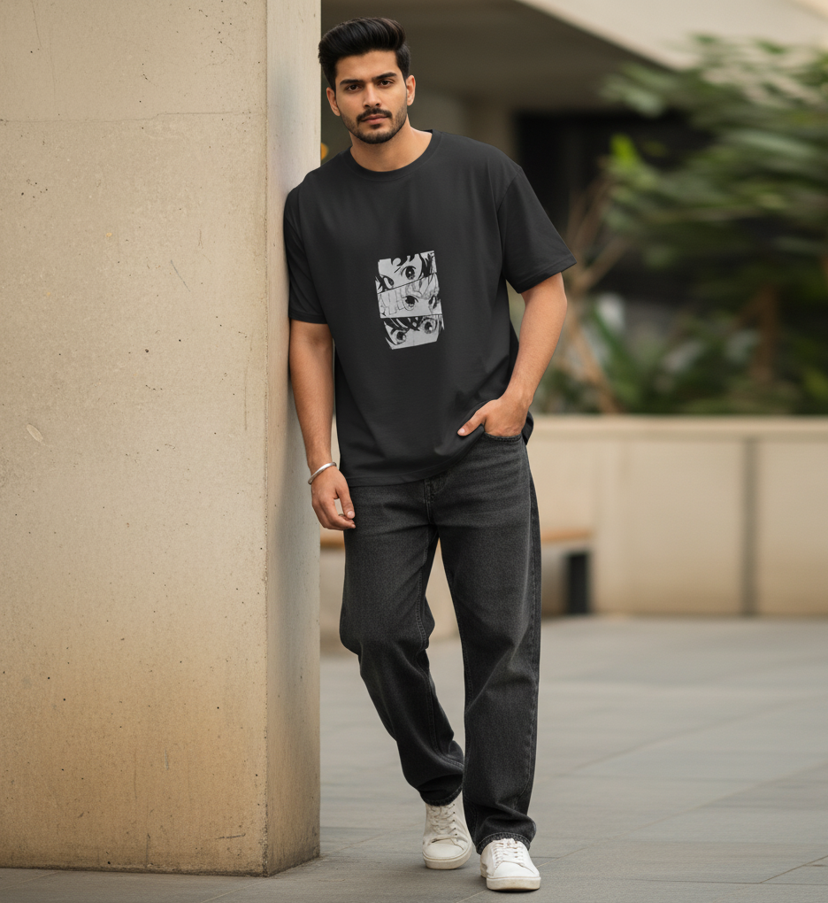 Demon Slayer Oversized T-Shirt – Men's Anime Graphic Tee by Evora