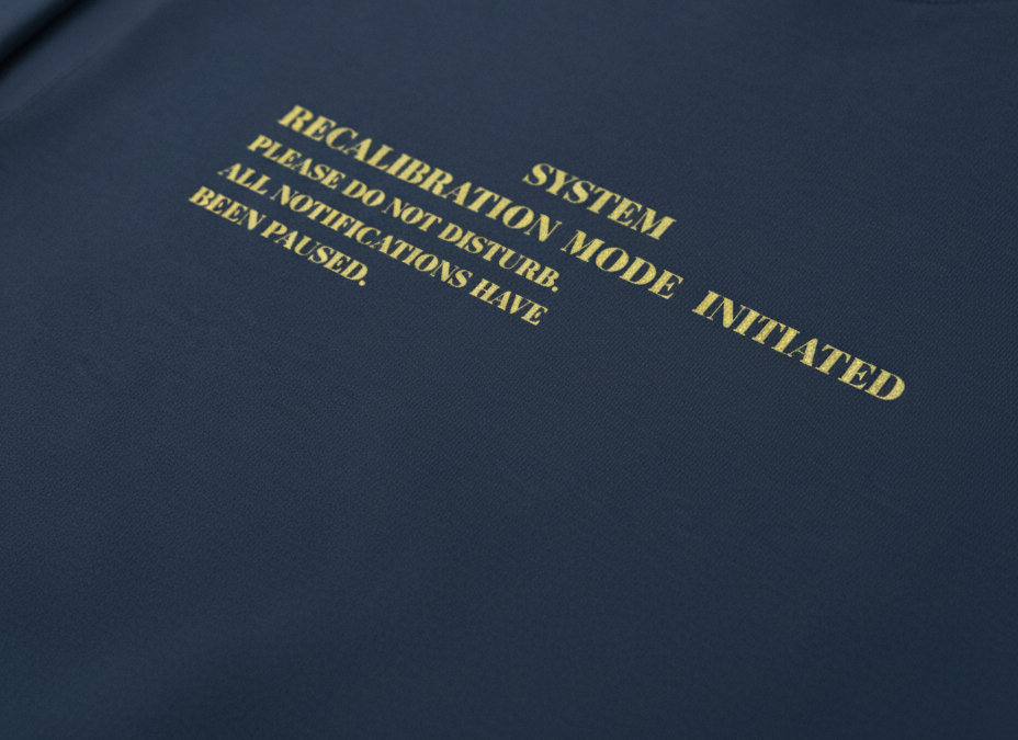 System Recalibration Oversized Men’s Navy Sweatshirt