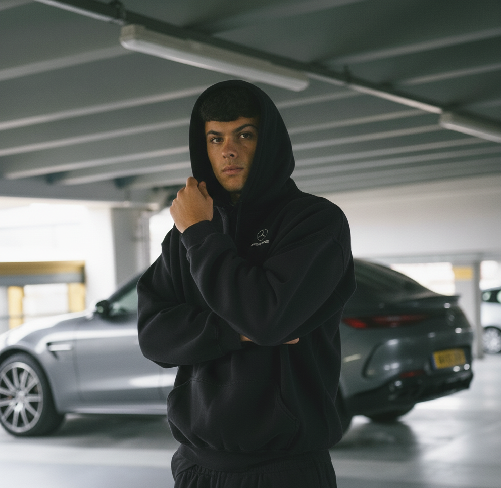 EVORA Street X AMG Graphic Hoodie – Black