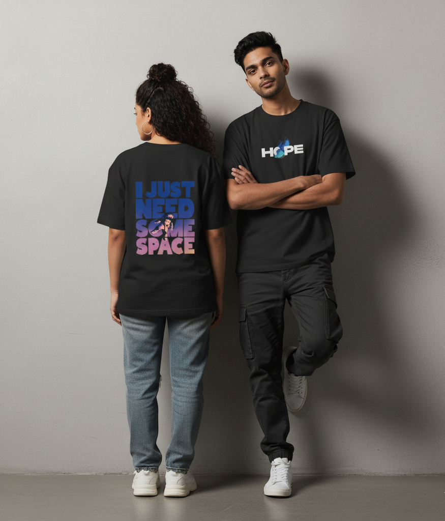 “I Just Need Some Space” Unisex Oversized Graphic T-Shirt | HOPE Edition