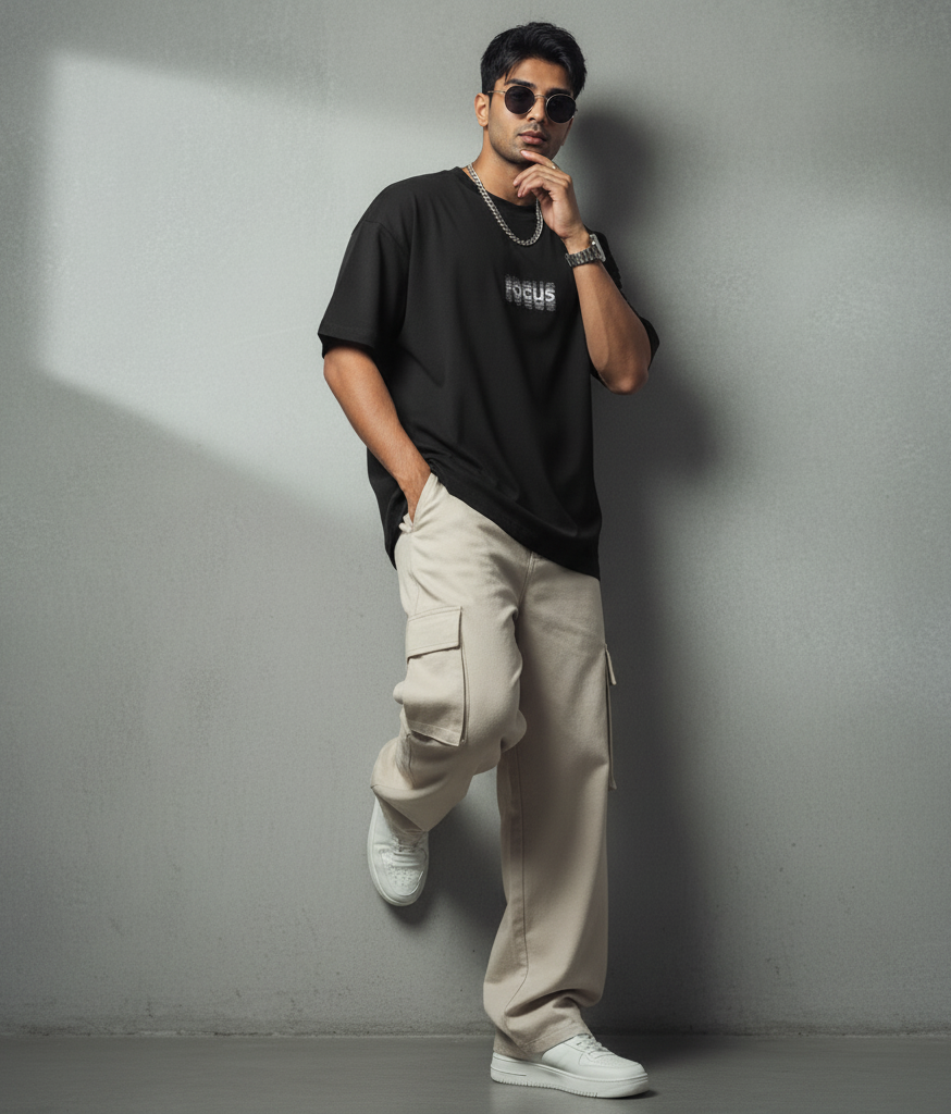 Evora “FOCUS” Oversized Men’s T-Shirt