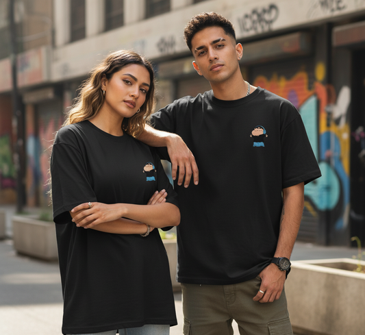 Shinchan Vibe Unisex Oversized T-Shirt – Playful Streetwear by Evora