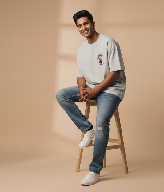 Cool Vibes Oversized Men’s T-Shirt – Minimal Street Aesthetic Tee