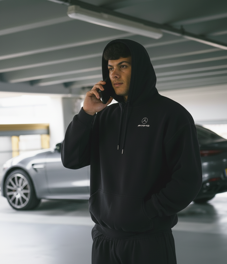 EVORA Street X AMG Graphic Hoodie – Black