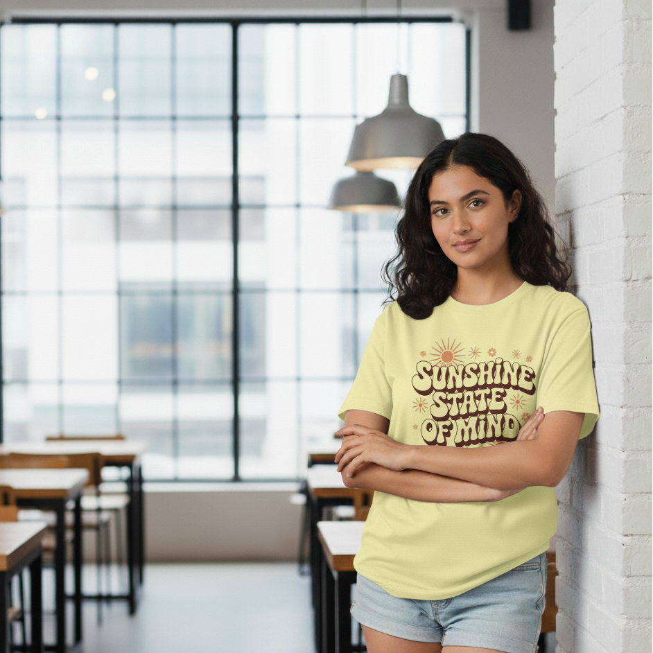 Sunshine State of Mind Women’s Graphic T-Shirt | Trendy Summer Streetwear