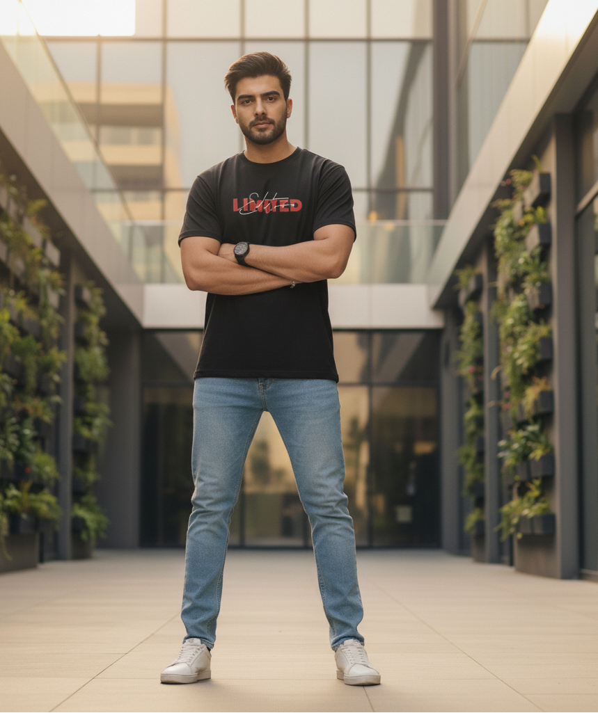 Limited Edition Men’s Premium Black T-Shirt by Evora