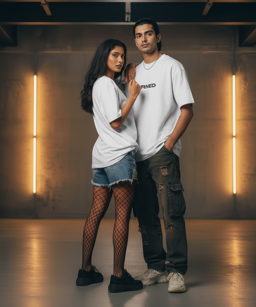 Evora “BURNED” Unisex Oversized T-Shirt