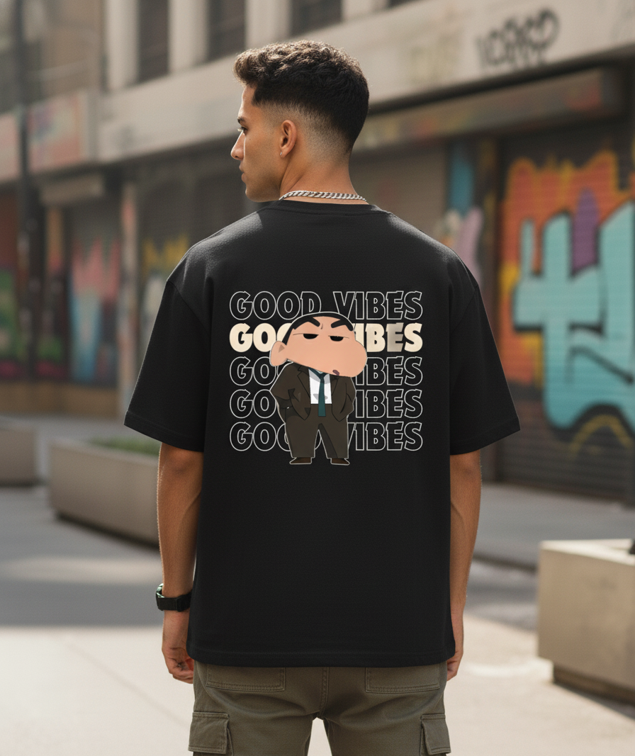 Shinchan Vibe Unisex Oversized T-Shirt – Playful Streetwear by Evora