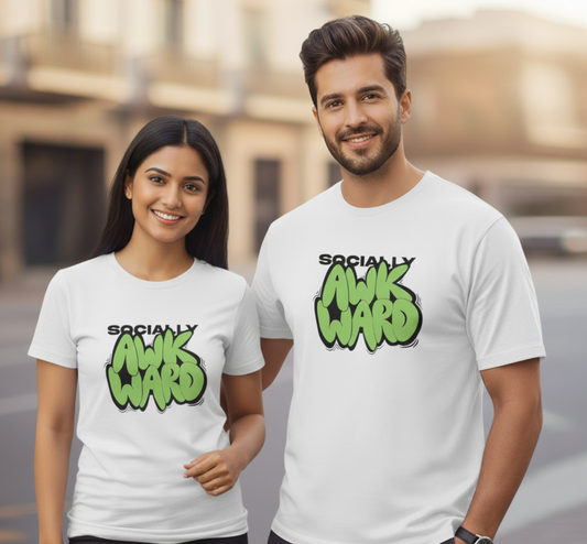 Socially Awkward Unisex Oversized T-Shirt – Funny Graphic Streetwear Tee