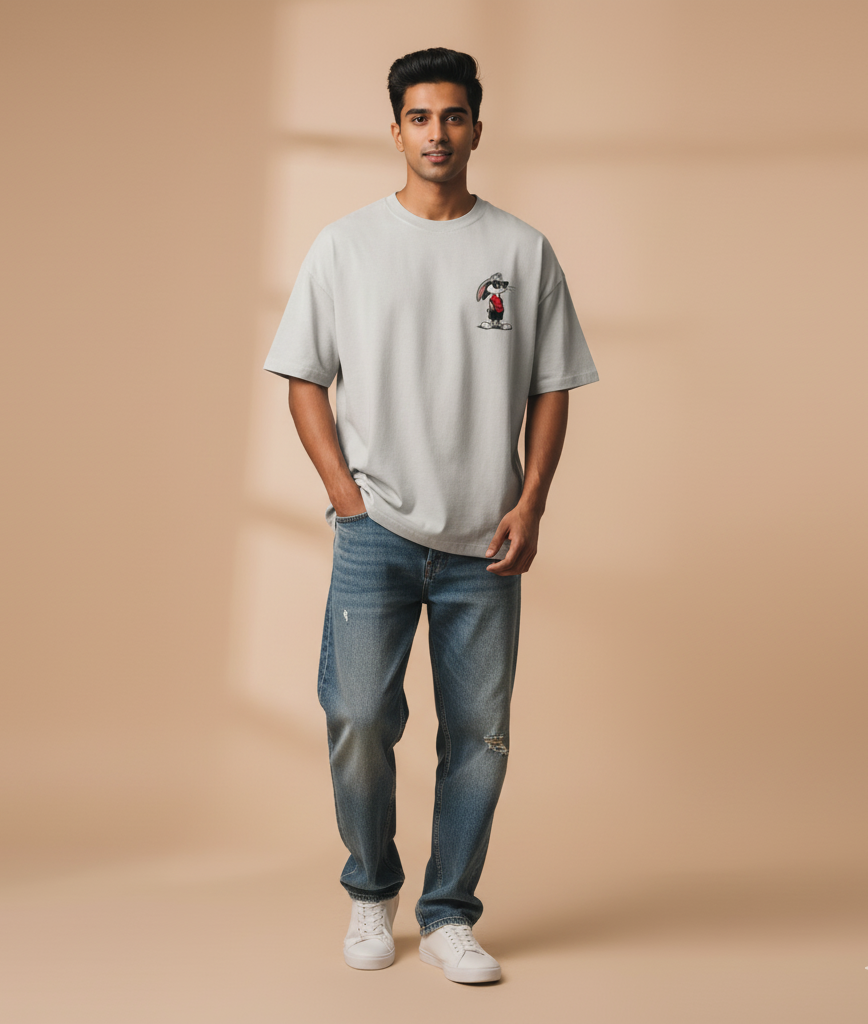 Cool Vibes Oversized Men’s T-Shirt – Minimal Street Aesthetic Tee