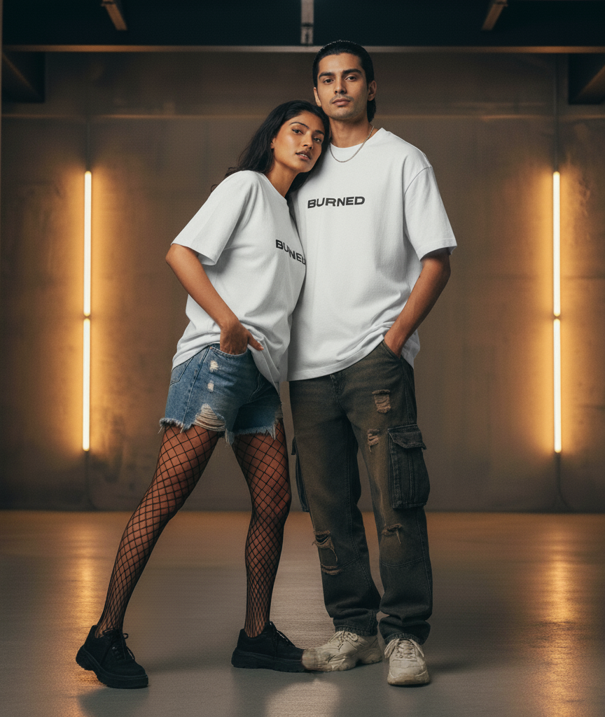 Evora “BURNED” Unisex Oversized T-Shirt