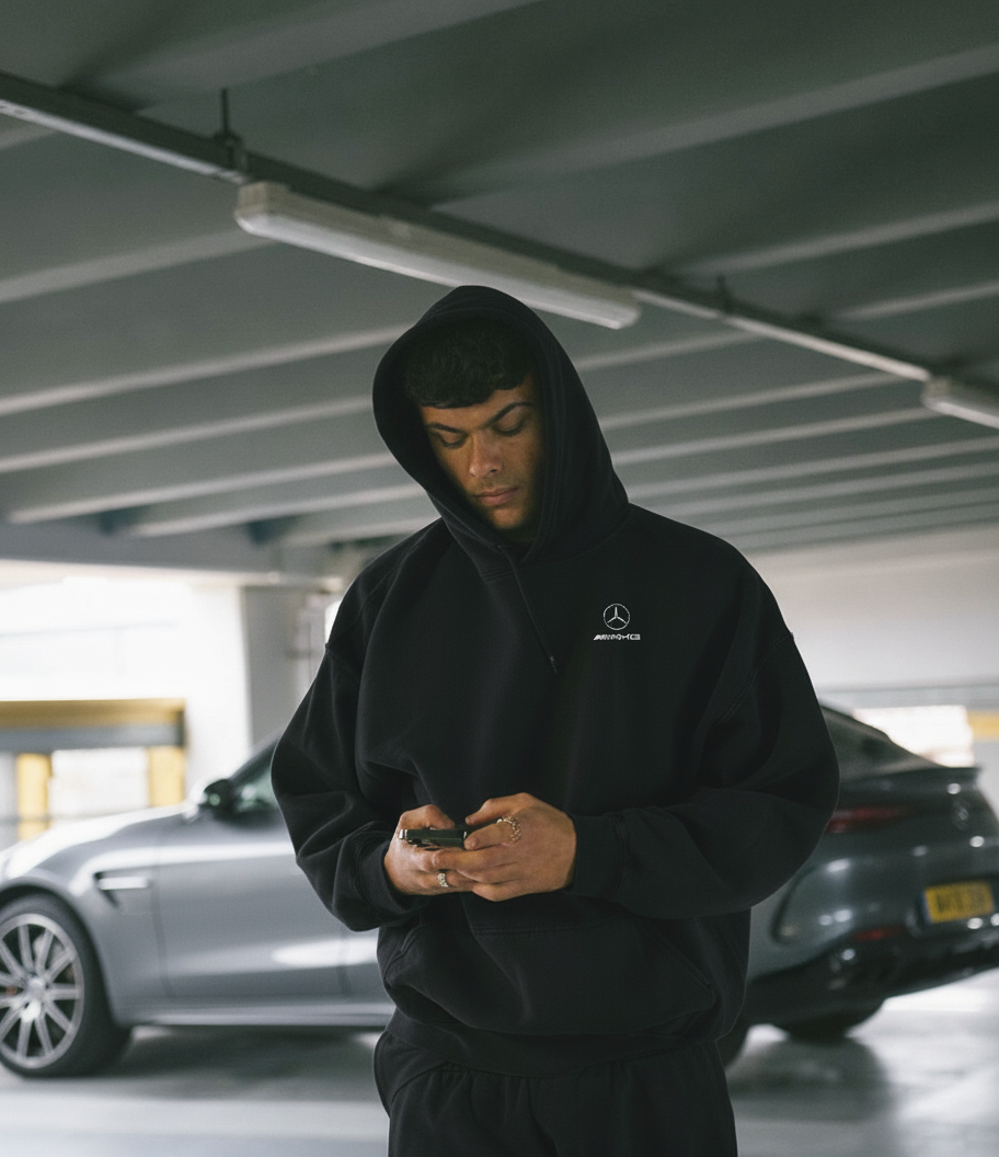 EVORA Street X AMG Graphic Hoodie – Black