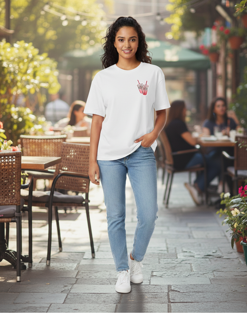 "Love & Coffee" Oversized T-Shirt for Women