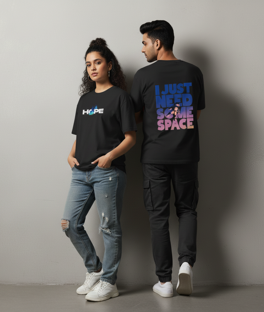 “I Just Need Some Space” Unisex Oversized Graphic T-Shirt | HOPE Edition