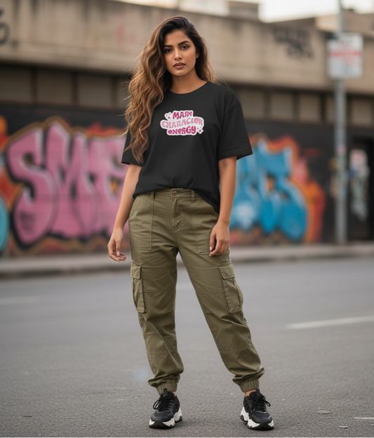 Main Character Energy Women Oversized Tee - Aesthetics of Evora