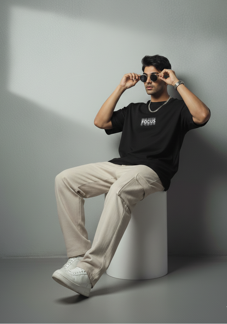 Evora “FOCUS” Oversized Men’s T-Shirt