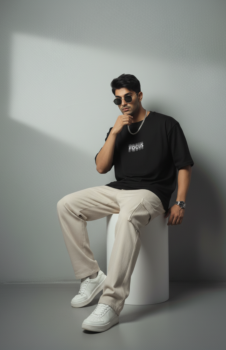 Evora “FOCUS” Oversized Men’s T-Shirt