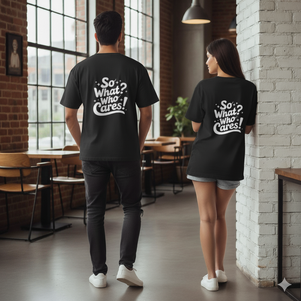 Ghost Walking Dog Graphic T-Shirt | Minimal Aesthetic Unisex Tee – Evora