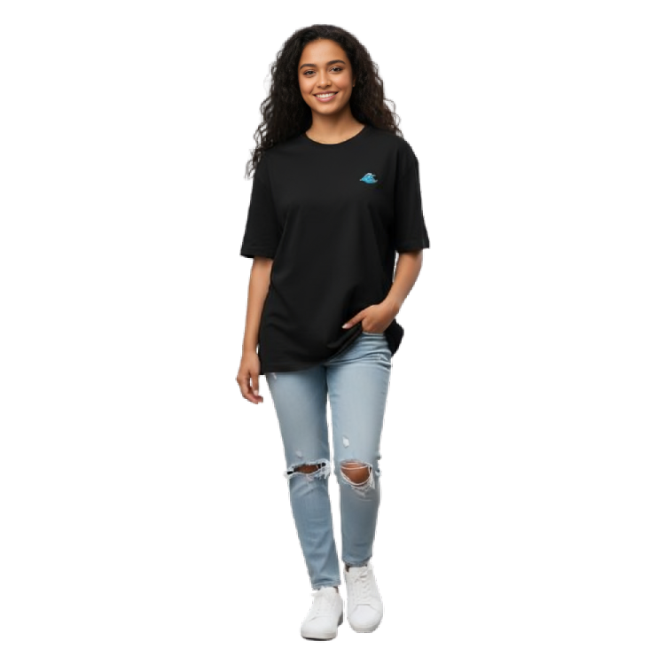 Ocean Drifter Oversized T-Shirt | "Waves Don't Scare Me" Back Print | Unisex