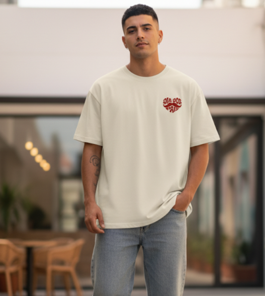 Dia Dos Pais" Oversized T-Shirt | Heart Shaped Oversize Tshirt